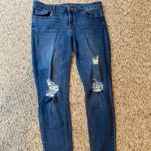 Ripped denim jeans